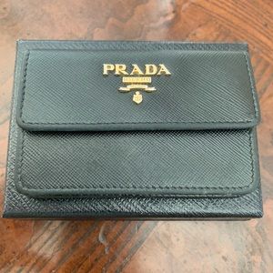 Prada Leather Business Card Holder